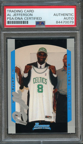 2004-05 Bowman #115 AL JEFFERSON Signed Card AUTO PSA Slabbed RC Celtics