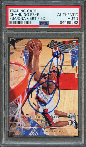 2008-09 Upper Deck #155 Channing Frye Signed Card AUTO PSA Slabbed Trailblazers