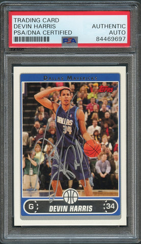 2006-07 Topps #166 Devin Harris Signed Card AUTO PSA Slabbed