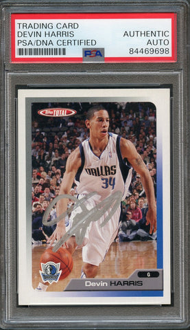 2005-06 Topps Total #46 Devin Harris Signed Card AUTO PSA Slabbed