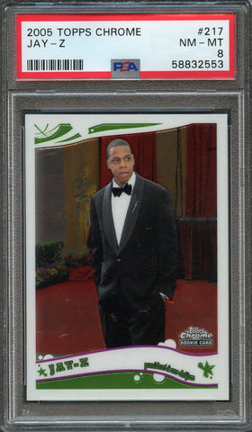 2005 Topps Chrome #217 Jay-Z Rookie Card PSA NM-Mint 8 Slabbed RC