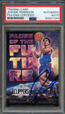 2018-19 NBA HOOPS FACES OF THE FUTURE #13 JEROME ROBINSON Signed Card AUTO PSA Slabbed Clippers