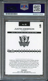 2016-17 NBA Hoops #81 Justin Anderson Signed Card AUTO PSA Slabbed Mavericks