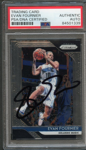 2018-19 Panini Prizm #139 EVAN FOURNIER Signed Card AUTO PSA Slabbed Magic