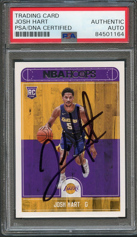 2017-18 NBA Hoops #280 JOSH HART Signed Card AUTO PSA Slabbed RC Lakers