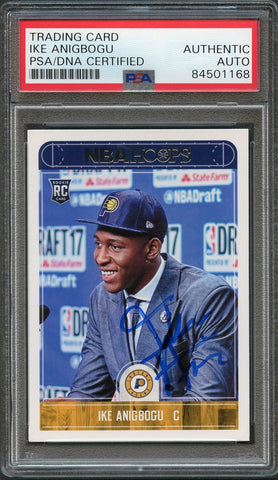 2017-18 NBA Hoops #153 Ike Anigbogu Signed Rookie Card AUTO PSA Slabbed RC Pacers