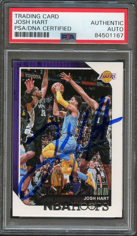 2018-19 NBA Hoops #235 JOSH HART Signed Card AUTO PSA Slabbed Lakers