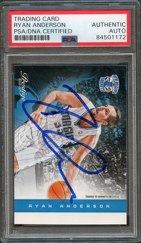 2012-13 Panini Prestige #5 Ryan Anderson Signed Card AUTO PSA Slabbed Hornets