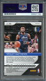 2018-19 Prizm Red White & Blue #290 Wesley Matthews Signed Card AUTO PSA Slabbed Mavericks