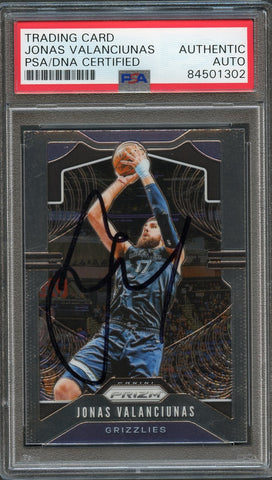 2019-20 Panini Prizm #229 Jonas Valanciunas Signed Card AUTO PSA Slabbed Grizzlies