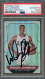 2015-16 Panini Prizm Silver #59 Wesley Johnson Signed Card Autographed PSA Slabbed Clippers