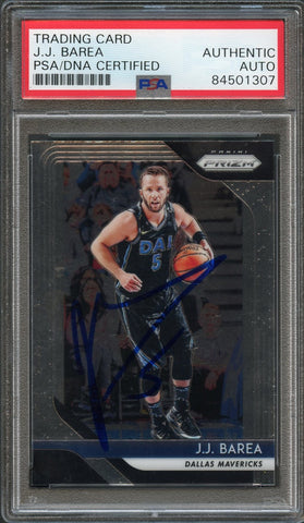 2018-19 Panini Prizm #270 JJ Barea Signed Card AUTO PSA/DNA Slabbed