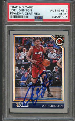 2016-17 PANINI COMPLETE #142 Joe Johnson Signed Card AUTO PSA Slabbed Jazz