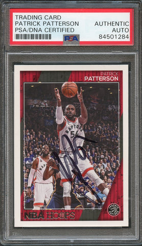 2016-17 NBA Hoops #227 Patrick Patterson Signed Card AUTO PSA Slabbed Raptors