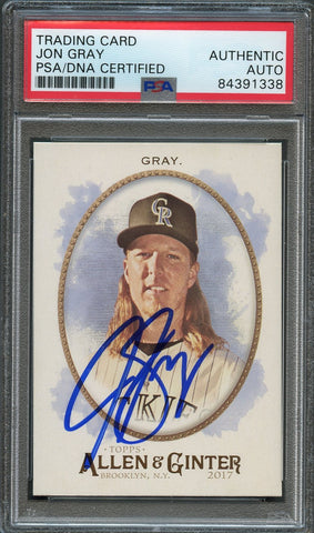 2017 Topps Allen and Ginter #227 Jon Gray Signed Card PSA Slabbed Auto Rockies