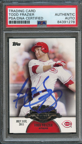 2013 TOPPS #MM-23 TODD FRAZIER Signed Card PSA Slabbed Auto Reds