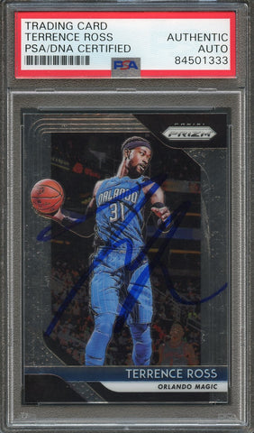 2018-19 Panini Prizm #149 Terrence Ross Signed Card AUTO PSA Slabbed Magic