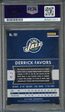 2015-16 Panini Prizm #191 Derrick Favors Signed Card AUTO PSA Slabbed Jazz