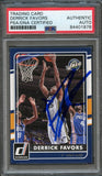 2015-16 Donruss Basketball #171 Derrick Favors Signed Card AUTO PSA Slabbed Jazz