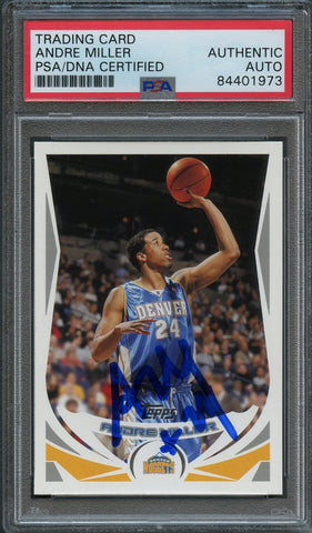 2004 Topps #40 Andre Miller Signed AUTO PSA Slabbed Nuggets