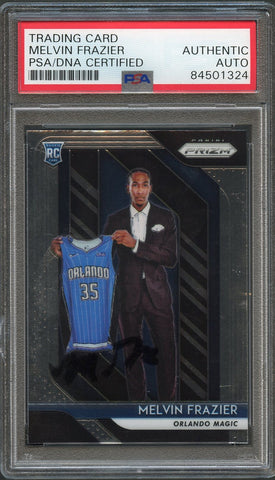 2018-19 PANINI PRIZM #109 Melvin Frazier Signed Card AUTO PSA/DNA Slabbed RC Magic