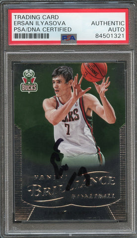 2012-13 Panini Brilliance #125 Ersan Ilyasova Signed Card AUTO PSA Slabbed Bucks