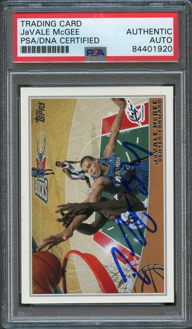 2009 Topps #310 JaVale McGee Signed AUTO PSA Slabbed Wizards