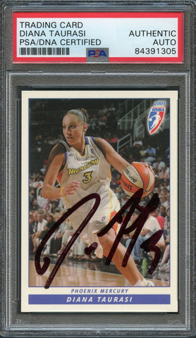 2005-06 WNBA Promos #P1 Diana Taurasi Signed Card PSA Slabbed Auto