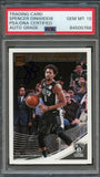 2018-19 Donruss #106 Spencer Dinwiddie Signed Card AUTO 10 PSA Slabbed Nets