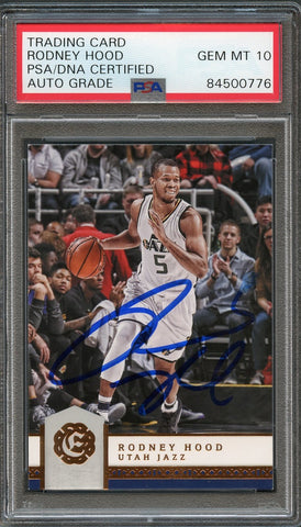 2016-17 Panini Excalibur #173 Rodney Hood Signed AUTO 10 PSA Slabbed Jazz