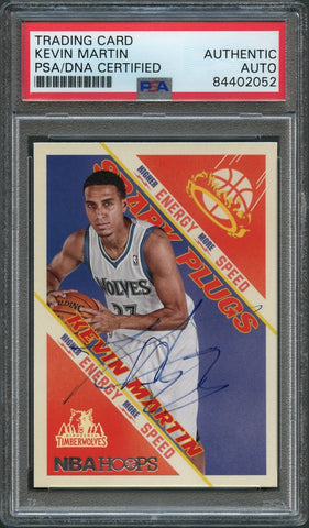 2013-14 NBA Hoops#2 Kevin Martin Signed Card AUTO PSA Slabbed Timberwolves
