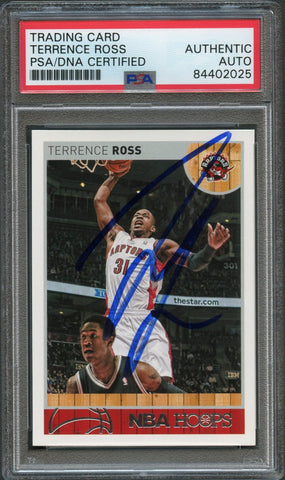 2013-14 NBA Hoops #166 Terrence Ross Signed Card AUTO PSA Slabbed Raptors