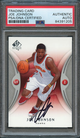 2006-07 SP Authentic #1 Joe Johnson Signed Card AUTO PSA Slabbed Hawks