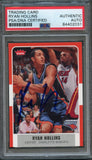 2007-08 Fleer #73 Ryan Hollins Signed Card AUTO PSA Slabbed Bobcats