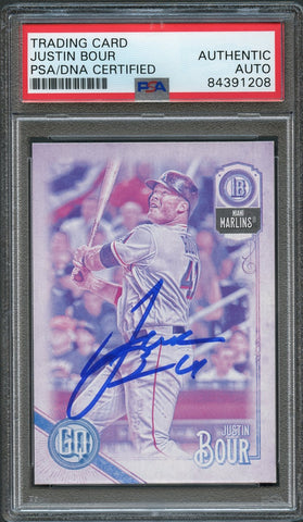 2018 TOPPS GYPSY QUEEN #229 JUSTIN BOUR Signed Card PSA Slabbed Auto Marlins
