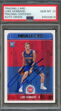 2017-18 NBA HOOPS #262 Luke Kennard Signed Rookie Card AUTO 10 PSA Slabbed RC Pistons