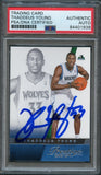 2014-15 Panini Prestige #151 Thaddeus Young Signed Card AUTO PSA/DNA Slabbed Timberwolves