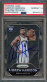 2015-16 Panini Prizm #343 Andrew Harrison Signed Card AUTO 10 PSA Slabbed RC Grizzlies