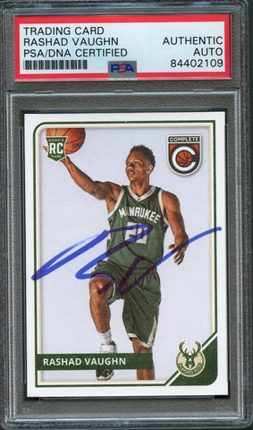 2015-16 Panini Complete #299 Rashad Vaughn Signed Card AUTO PSA Slabbed RC Rookie