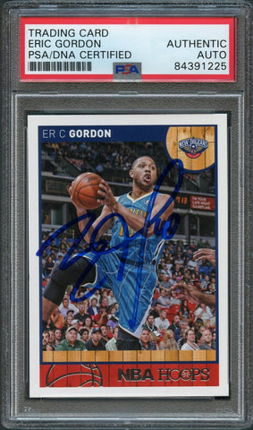 2013-14 NBA Hoops #143 Eric Gordon Signed Card AUTO PSA Slabbed