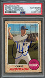 2017 Topps Heritage High Numbers #644 Chase Anderson Signed Card PSA Slabbed Auto Brewers