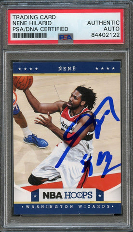 2014-15 NBA Hoops #240 Nene Signed AUTO PSA Slabbed Wizards