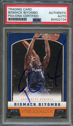 2012-13 Panini Basketball #281 Bismack Biyombo Signed Card AUTO PSA Slabbed