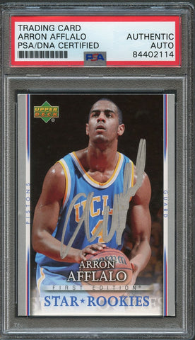 2007-08 Upper Deck First Edition #226 Arron Afflalo Signed Card AUTO PSA Slabbed Nuggets