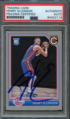 2016-17 Panini Complete #269 Henry Ellenson Signed Card AUTO PSA Slabbed RC Rookie