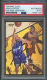 1997-98 Fleer #230 Greg Foster Signed Card AUTO PSA Slabbed Jazz