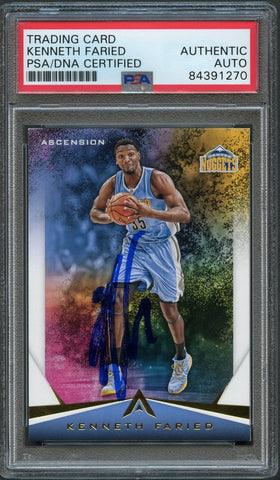 2017-18 Panini Ascension #31 Kenneth Faried Signed AUTO PSA Slabbed Nuggets