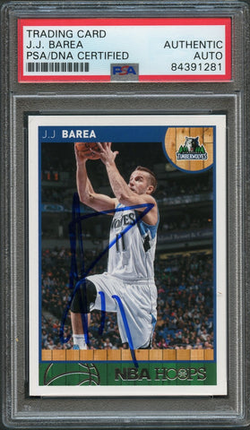 2013-14 NBA Hoops #132 JJ Barea Signed Card AUTO PSA/DNA Slabbed Timberwolves