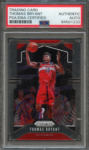 2019-20 PANINI PRIZM #195 THOMAS BRYANT Signed AUTO PSA Slabbed Wizards