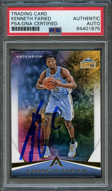 2017-18 Panini Ascension #31 Kenneth Faried Signed AUTO PSA Slabbed Nuggets